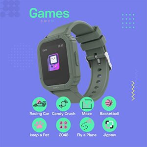 Cubitt Jr Smart Watch Fitness Tracker for Kids and Teens, with 24h Body Temperature, Games, Step Counter, Sleep Monitor, Heart Rate Monitor, Activity Tracker, 1.4" Touch Screen, Waterproof