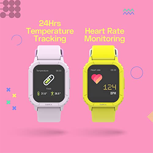 Cubitt Jr Smart Watch Fitness Tracker for Kids and Teens, with 24h Body Temperature, Games, Step Counter, Sleep Monitor, Heart Rate Monitor, Activity Tracker, 1.4" Touch Screen, Waterproof