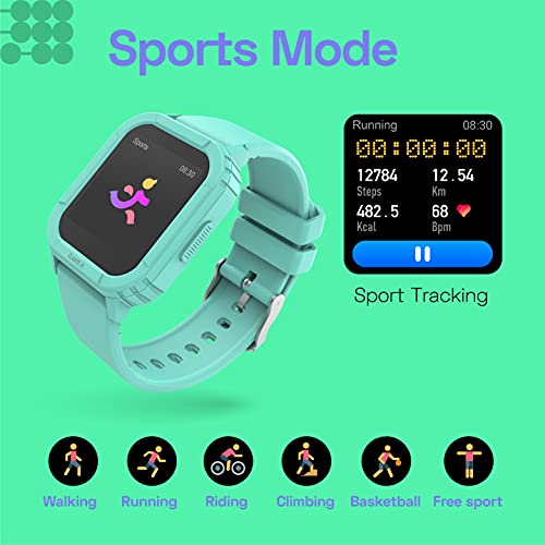 Cubitt Jr Smart Watch Fitness Tracker for Kids and Teens, with 24h Body Temperature, Games, Step Counter, Sleep Monitor, Heart Rate Monitor, Activity Tracker, 1.4" Touch Screen, Waterproof