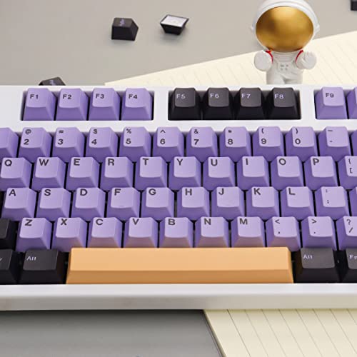 129 Keys PBT Keycaps Dye Sub Cherry Profile Taro Keycaps Set Fit for 61/64/87/108 Cherry Mx Switches Mechanical Keyboard