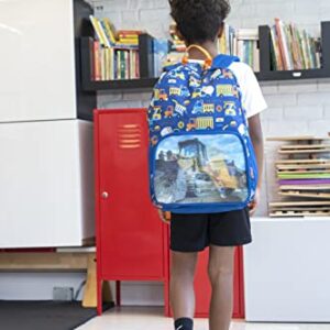 Picture Changing Lenticular Dinosaur Backpack for Boys – Elementary and Middle School Hologram Backpack (Trucks)