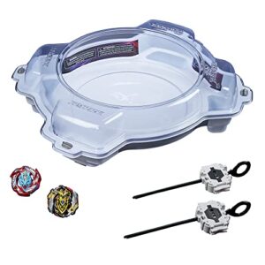 beyblade burst pro series elite champions pro set - complete battle game set with beystadium, 2 battling top toys and 2 launchers
