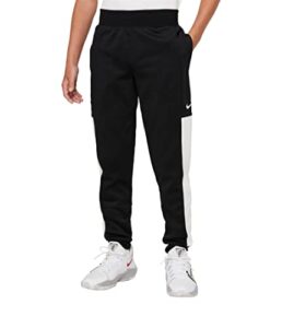 nike boy's elite pants (big kids) black/black/black/white lg (14-16 big kid)