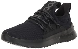 adidas men's lite racer adapt 5.0 running shoe, black/black/grey, 10.5