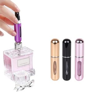 KAYZON Travel Mini Perfume Refillable Atomizer Container, Portable Perfume Scent Pump Case Fragrance Empty Spray Bottle for Traveling and Outgoing (3 Pack, 5ml) (3 Pcs)