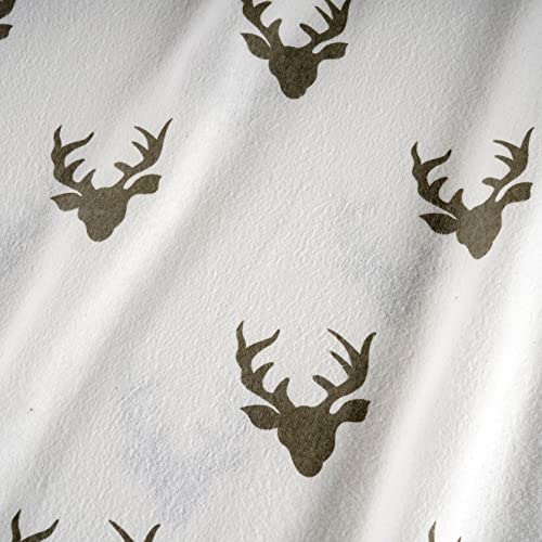 LANE LINEN 100% Cotton Flannel Sheets Set - Flannel Sheets Full, 4-Piece Bed Sheets - Lightweight Bedding Sets, Brushed for Extra Softness, Warm, 15" Deep Pocket (Fits Upto 17" Mattress) - Reindeer