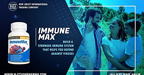 New Jersey International Trading immunemax - Immune Support -Vitamin A, Vitamin C, D, E, B1, B2,Niacin, B6,Folic Acid,VitaminB12,Biotin,Calcium,Magnesium, Zinc,Copper, and Manganese