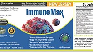 New Jersey International Trading immunemax - Immune Support -Vitamin A, Vitamin C, D, E, B1, B2,Niacin, B6,Folic Acid,VitaminB12,Biotin,Calcium,Magnesium, Zinc,Copper, and Manganese