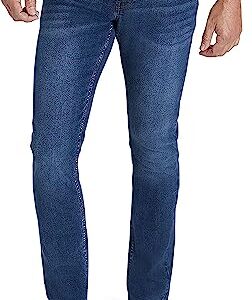 IZOD Men's Jeans | Ultrasoft Stretch Denim | Straight Leg Jeans with Sportflex Waistband for Men, Size 40W x 32L, Soft Blue