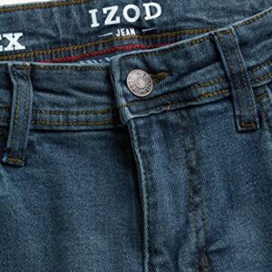 IZOD Men's Jeans | Ultrasoft Stretch Denim | Straight Leg Jeans with Sportflex Waistband for Men, Size 40W x 32L, Soft Blue