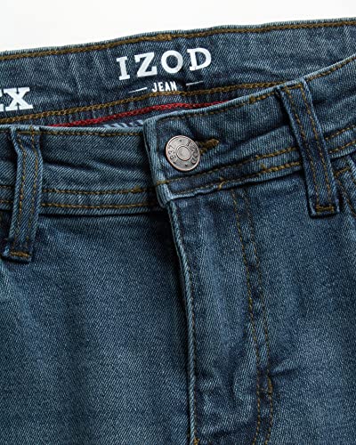 IZOD Men's Jeans | Ultrasoft Stretch Denim | Straight Leg Jeans with Sportflex Waistband for Men, Size 40W x 32L, Soft Blue