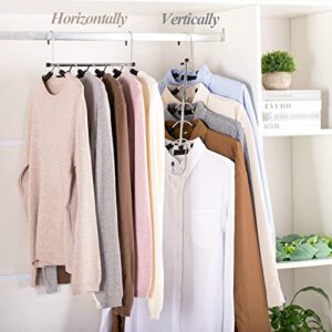 Clothes Hangers Space Saving Coat Hangers 2 Pack Znben Non Slip Shirt Hangers with Padded Foam Stainless Steel 5 in 1 Closet Organizer Heavy Duty Multilayer Hangers for Coat Sweater Suit T-Shirt