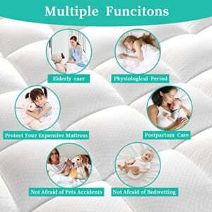 JTE Extra Thick Mattress Topper Queen, Cooling Pillow top Mattress Pad, Waterproof Mattress Protector with 8-21 Inch Deep Pocket