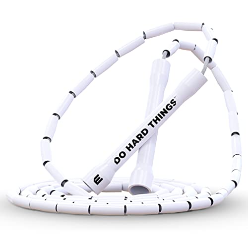 Elite SRS; Do Hard Things, Beaded Jump Rope - Adjustable Jump Ropes for Fitness with Unbreakable Handles and Shatterproof Beads - Perfection Addition to Your Exercise Equipment