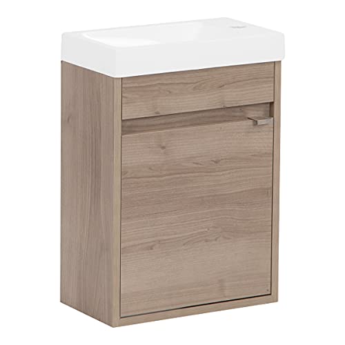 Spring Mill Cabinets Kambree Bathroom Vanity with Sink, 15.75 in. W x 8.66 in. D x 22.13 in. H, Forest Elm