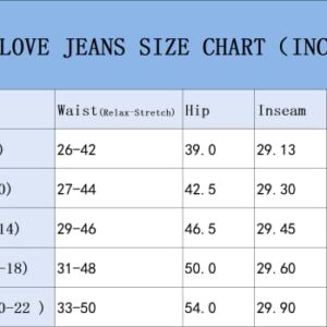 Women's Classic Denim Jeans Wide Leg Elastic High Waist Drawstring Pants with Pockets