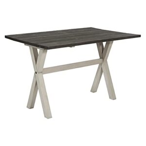 osp home furnishings kristen flip-top expanding desk to dining table, charcoal finish