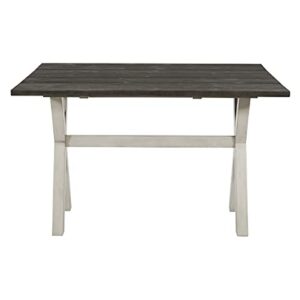 OSP Home Furnishings Kristen Flip-Top Expanding Desk to Dining Table, Charcoal Finish