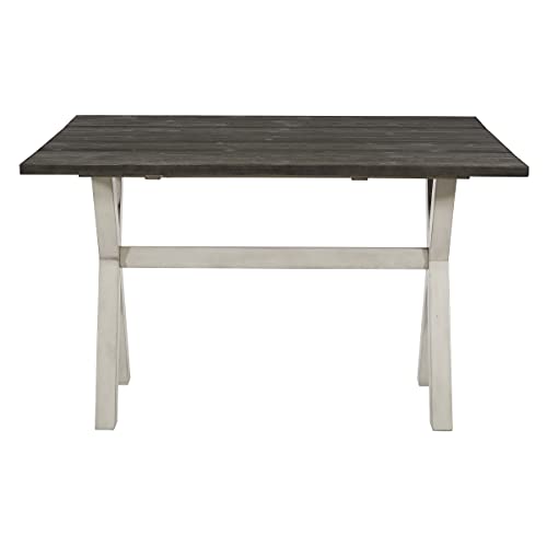 OSP Home Furnishings Kristen Flip-Top Expanding Desk to Dining Table, Charcoal Finish