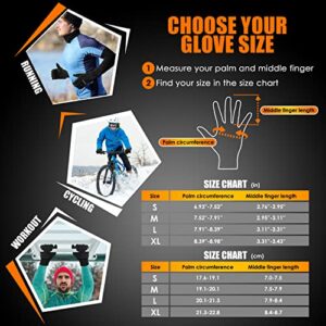 ihuan Winter Gloves for Men and Women - Waterproof Warm Glove for Cold Weather, Thermal Gloves with Touch Screen Finger for Workout, Running, Cycling, Bike