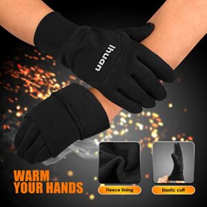 ihuan Winter Gloves for Men and Women - Waterproof Warm Glove for Cold Weather, Thermal Gloves with Touch Screen Finger for Workout, Running, Cycling, Bike