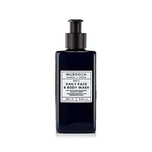 murdock london daily face & body wash | gently foams and cleans off with invigorating black tea scent | made in england