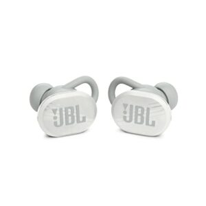 JBL Endurance Race Waterproof True Wireless Active Sport Earbuds, with Microphone, 30H Battery Life, Comfortable, dustproof, Android and Apple iOS Compatible (White), Small