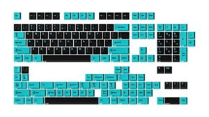 drop + mito gmk pulse custom mechanical keyboard keycap set - 163-keys, doubleshot, cherry profile, for 40%, 60%, 65%, tkl, 1800 layouts, etc. (base kit),turquoise