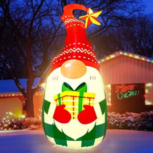 5ft lighted outdoor christmas decorations inflatables - blow up gnome tumbler xmas/winter holiday/happy new year 2023 display indoor party decor supplies