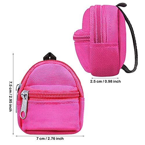 Joyfun 31 Pcs 11.5 inch Doll School Accessories 4 Doll Backpack Bag with Zipper with 4 Computers 7 Pcs Study Accessories 8 Pcs Stationery Sets 4 headsets for 11.5 inch Doll