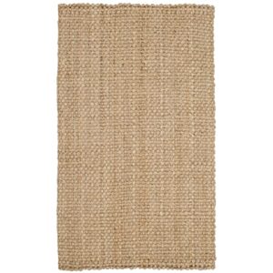 safavieh natural fiber collection accent rug - 2'3" x 5', natural, handmade basketweave jute, ideal for high traffic areas in entryway, living room, bedroom (nf401a)