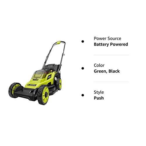 Ryobi P1108BTL ONE+ 18V 13 in. Cordless Battery Walk Behind Push Lawn Mower (Tool Only)