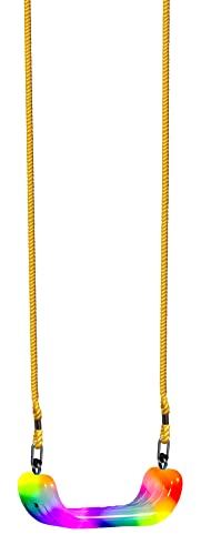 XDP Recreation Firefly LED Lighted Swing with 3 AA Batteries INCLUDED. Motion Sensored Kids Backyard Swingset, Porch or Tree Swing Seat Accessory, Plastic, Clear