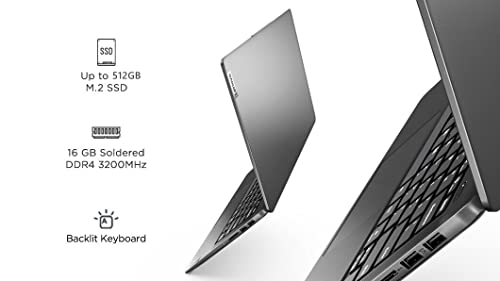 2022 Lenovo IdeaPad 5 Pro Laptop, 14" 2K (2240 x 1400) IPS 100% sRGB 16:10 Touch Display, AMD Ryzen 5 5600U,16GB RAM, 512GB PCIe SSD, Two Type-C Port, Webcam, Backlit KB, Win 11