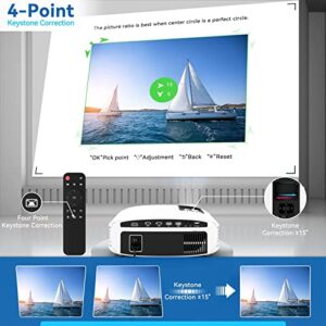 5G WiFi Home Projector, Toperson 9800LM Native 1080P 4K Supported Video Theater Projector with 4D Keystone Correction for iPhone Android Smartphone /TV/Stick/HDMI/USB/XBox/PS4/Laptop/ Tablet/PC
