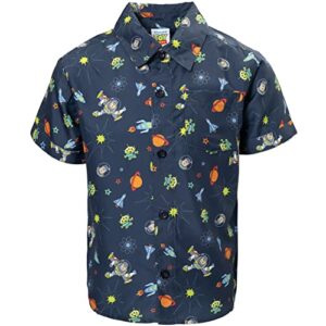disney pixar toy story buzz lightyear little boys button down dress shirt 7-8