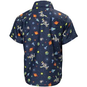 Disney Pixar Toy Story Buzz Lightyear Little Boys Button Down Dress Shirt 7-8