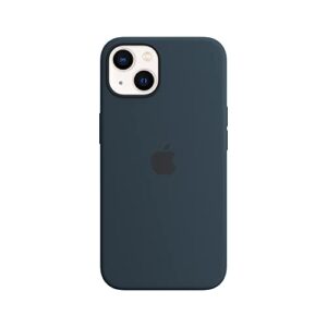 apple iphone 13 silicone case with magsafe - abyss blue
