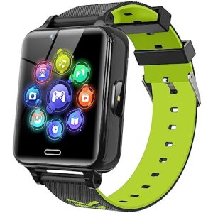 Smart Watch for Kids Smart Watch - Childrens Smart Watch for Girls Boys 4-12 Years with Games Music Alarm Clock Camera Calculator Educational Toys Digital Wrist Watch Christmas Birthday Gifts (Green)