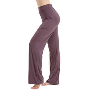 felemo bootcut flare yoga pants for women loose fit high waisted yoga sweatpants for women bootleg work pants plus size maternity lounge pants tummy control soft bootcut workout pants purple xl