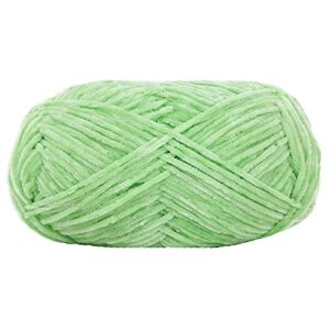 light green chenille velvet yarn crochet hat scarf sweater yarn soft warm diy fluffy yarn knitting materials 5 skiens/200g