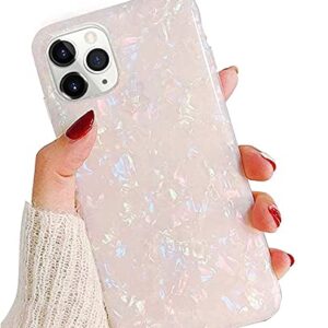 J.west Case Compatiable with iPhone 13 Pro Max 6.7 inch,Sparkly Opal Glitter Translucent Clear Soft TPU Slim Fit Protective Phone Cover Case for Women Girls Colorful