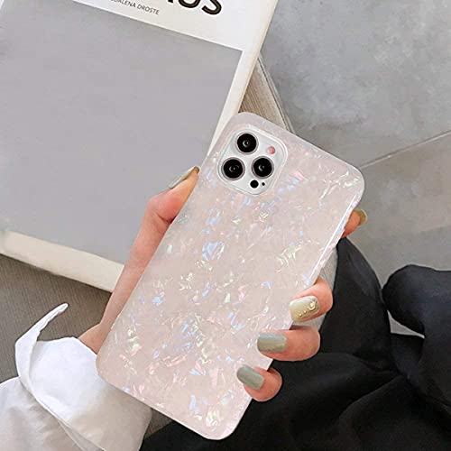 J.west Case Compatiable with iPhone 13 Pro Max 6.7 inch,Sparkly Opal Glitter Translucent Clear Soft TPU Slim Fit Protective Phone Cover Case for Women Girls Colorful