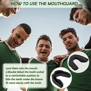 10 Pieces Sport Mouth Guards Mouthguard Gum Guard Teeth Armor Game Guard for Boxing Basketball Football Hockey Karate Basketball (Black)