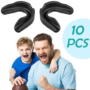 10 Pieces Sport Mouth Guards Mouthguard Gum Guard Teeth Armor Game Guard for Boxing Basketball Football Hockey Karate Basketball (Black)