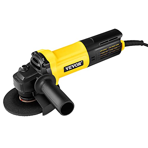 VEVOR Angle Grinder, 4-1/2 Inch Powerful Grinder Tool 11Amp Power Grinder with Paddle Switch and 360° Rotational Guard, 12000rpm Power Angle Grinders for Cutting and Grinding Metal, Stone, Wood, etc