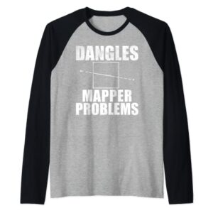 Dangles Mapper Problems Raglan Baseball Tee