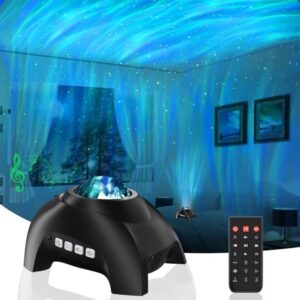 vinwark northern lights aurora projector for bedroom with music bluetooth speaker and white noise, galaxy projector, starry night light projectors for kids adults gaming room