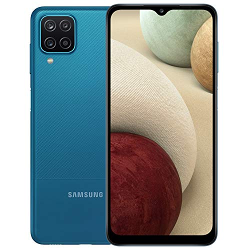 Samsung Galaxy A12 Nacho (128GB, 4GB) 6.5" HD+, Exynos 850, 48MP Quad Camera, Dual SIM GSM Unlocked Global 4G Volte (T-Mobile, AT&T, Metro) International Model A127F/DS (64GB SD Bundle, Blue)