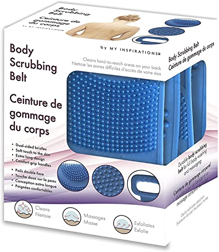 Body Scrubber for Shower with Dual-Sided Silicone Back Washer, Durable Cleaning Tools Strap Exfoliating Shower Bath Belt, 80cm Body Scrub for Full Body Washing & Massage 100% Back Cleaning Coverage